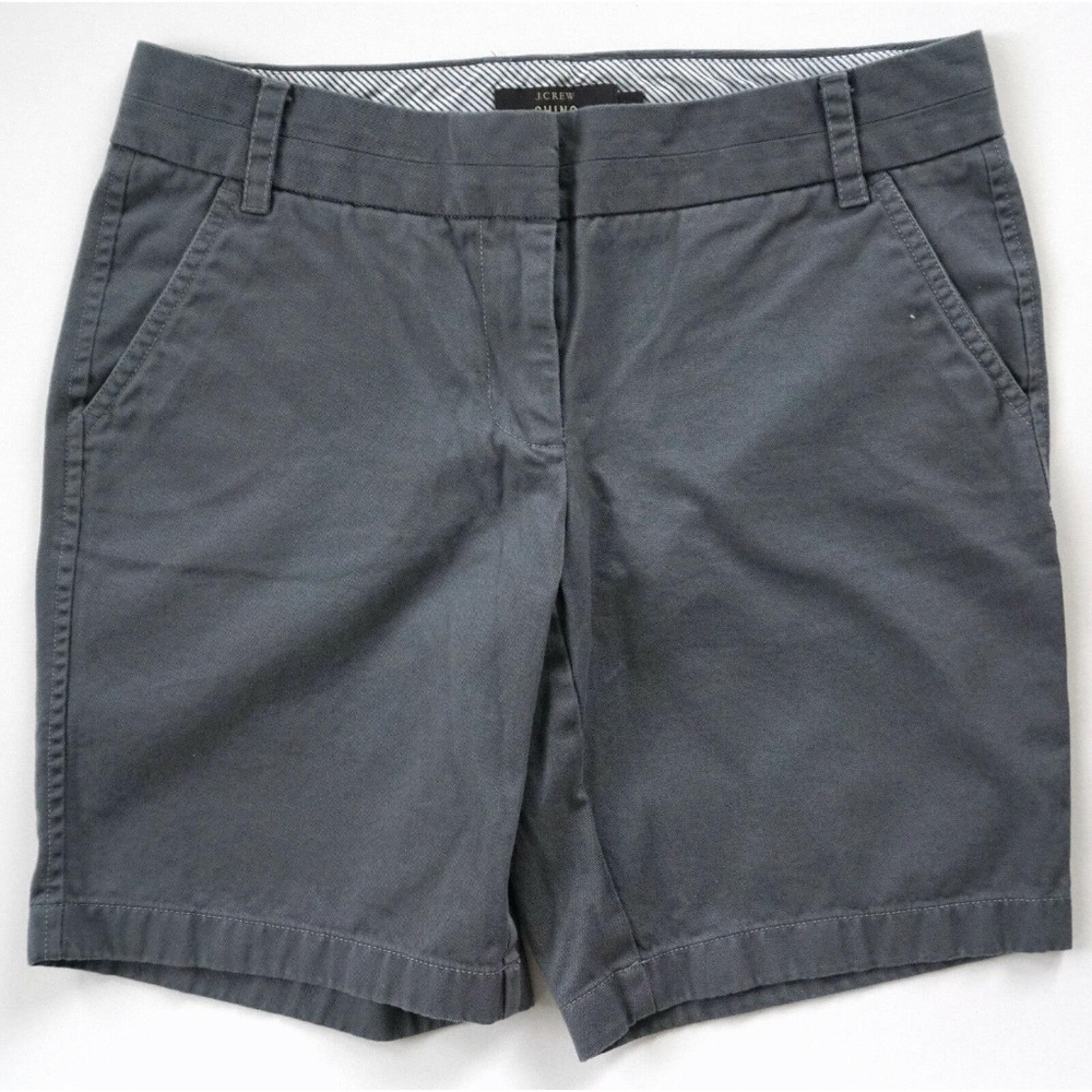 Last Chance! J. CREW Blue Cotton Chino Khaki Shorts Size 4